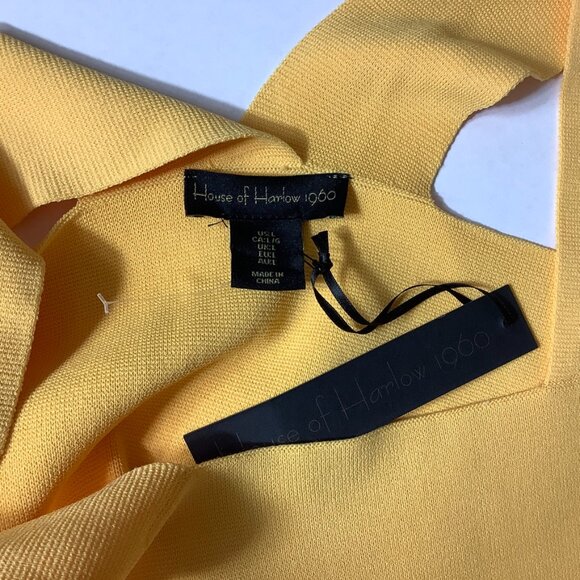 House of Harlow 1960 Yellow Knit Sleeveless Top NWT L - Picture 5 of 6